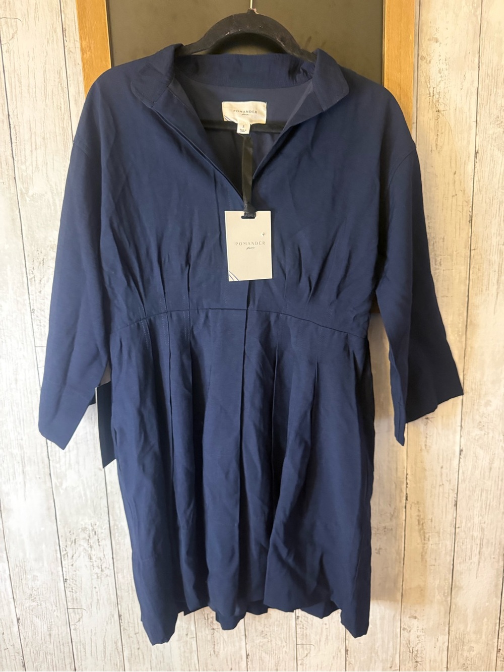 NWT Pomander Place Navy Small Midi dress w pockets